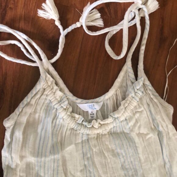 Time and Tru Bohemian style gauze dress with tassels s - Picture 2 of 7